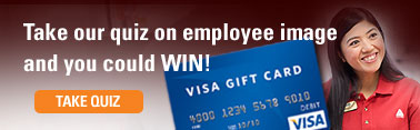 <center> <br />After you've watched the video on employee image, take a simple quiz about what you saw and you'll be eligible to win a <b>$100 Visa<sup>®</sup> gift card</b> AND a <b>$200 Cintas<sup>®</sup> coupon for CITGO<sup>®</sup> uniforms</b>!</center> Take Quiz