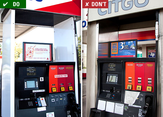 Pump toppers/flanges in use and have current CITGO POP.