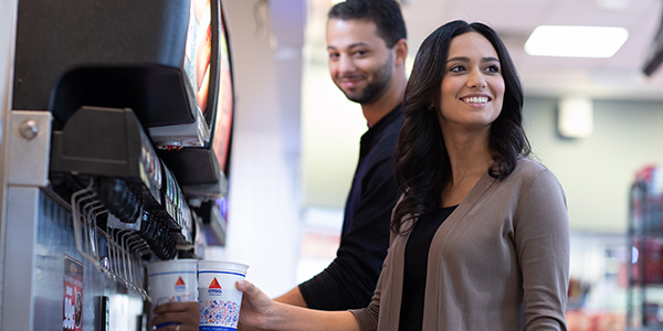 Millenials getting fountain drinks