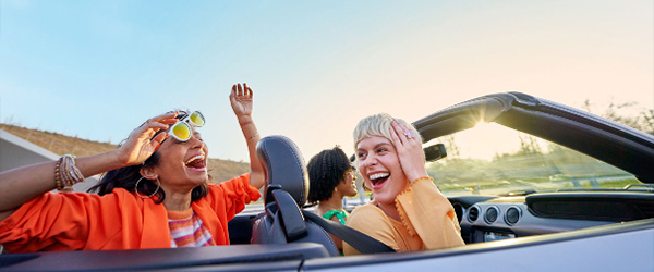 Gen Z driving in car