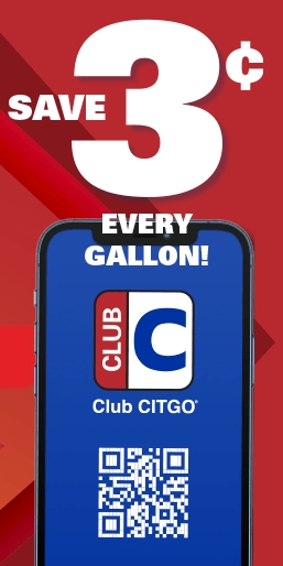 Save 3 cents with every gallon with club CITGO