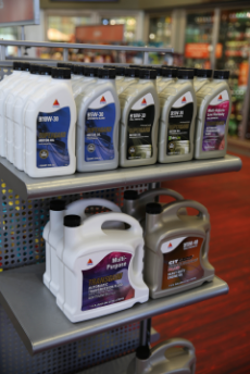 CITGO Lubricants display on a shelf