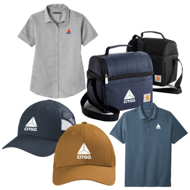CITGO branded shirts, lunch boxes and cap giveaways